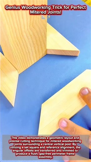 Genius Woodworking Trick for Perfect Mitered Joints! 📐✨