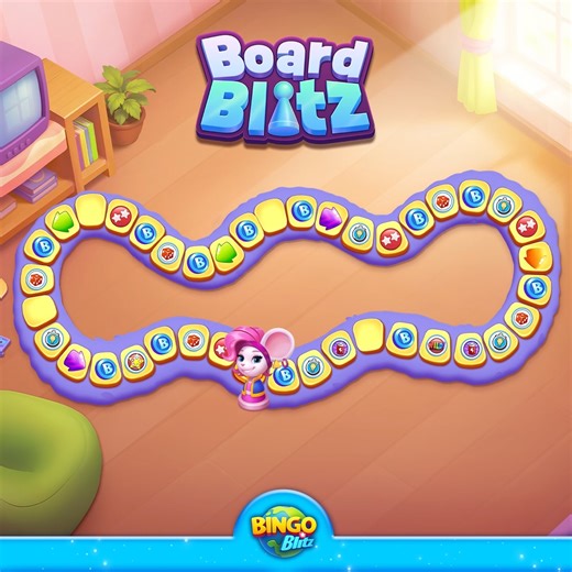 Moxie is #blitzing around the board ⚡️ Can you count how many times she makes a full lap? 🤔 Drop your answer in the comments & grab your Freebie 🎁 >> https://link.bingoblitz.com/kelKYx00mM1 | Bingo Blitz