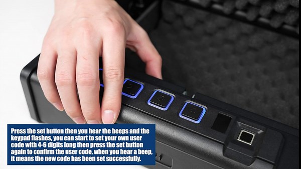 Biometric Gun Safes, Gun Lock Box Quick Access with Fingerprint & Digital Keypad, Handgun Safe with Auto Open Lid, Bedside Firearm Safety Car Safe