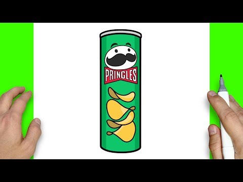 How to draw a PRINGLES CAN easy | Drawing Pringles chips can sour cream & onion