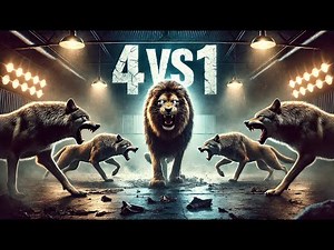 4 Wolves vs 1 Lion: The Wild’s Most Intense Showdown!
