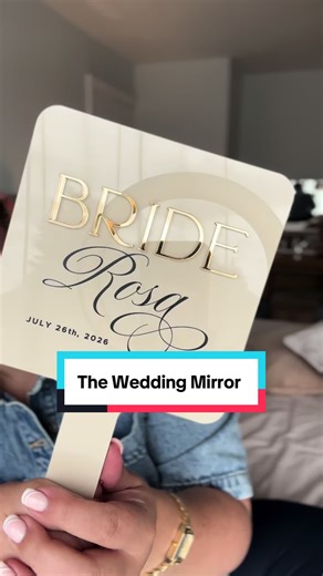 My beautiful Wedding Mirror 😍 If you like mine you can get one just like it from @RoseSignageCo #mirrorselfie #weddingplanning #2026bride #marriage #fyp