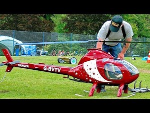 AMAZING BIG RC EXEC-90 ROTORWAY SCALE MODEL ELECTRIC HELICOPTER FLIGHT DEMONSTRATION