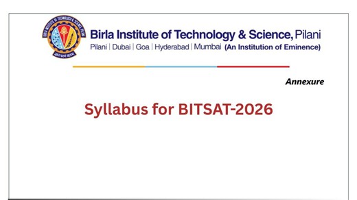 BITSAT 2026 Syllabus PDF Released; Check Subject-wise Syllabus Here