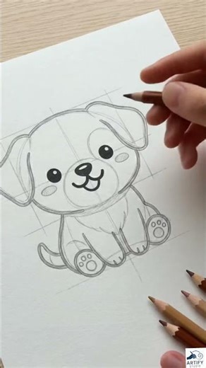 #shorts cute dog 🐕 sketching colourful art 🎨