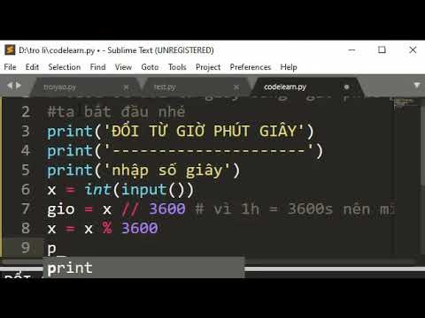 Chuyển đổi giây sang giờ phút | Python