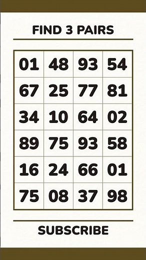 Find the Matching Numbers | Puzzle ✅