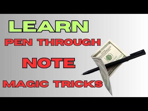 learn pen through note magic tricks tutorial ||