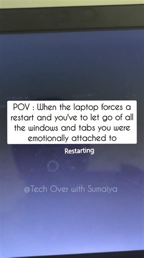 When your computer forces a restart | #techie #relatableshorts