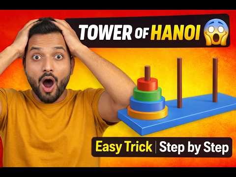 Tower of Hanoi in Python | Recursion Questions | Practice Python | DSA in Python #6