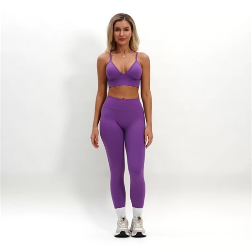 video, MFVIM Women's Fitness Suit 2 Piece Revealing Tank Top Sports Bra High Waisted Cycling Shor...