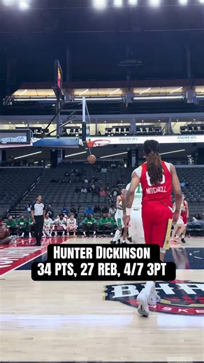 Hunter Dickinson. Double-double machine for the Birmingham Squadron. #squadup #nbagleague