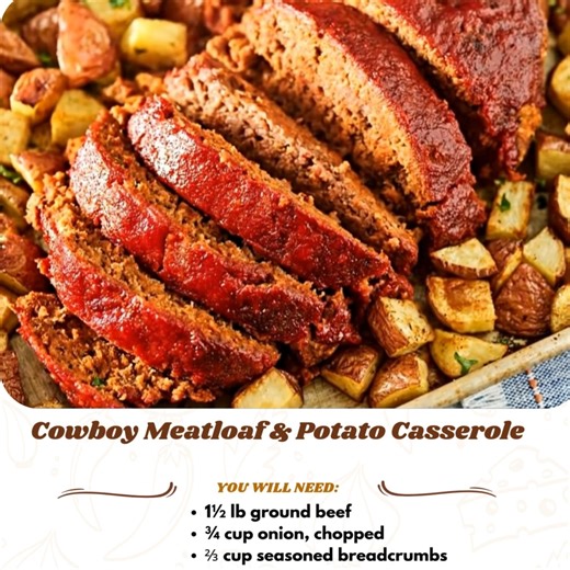 🥘 Easy Sheet Pan Meatloaf & Potatoes – A One-Pan Family Favorite 🥔🍅 | Recipes sophia