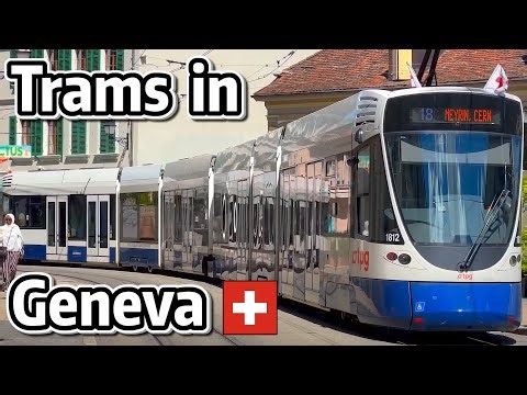 ⁴ᴷ⁶⁰ Stadler Tango Trams in Geneva, Switzerland