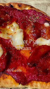 Airfryer Pizza Naan 🍕 (469 cals ready in 7 mins) Top a Naan bread with tomato purée or pizza sauce, toppings, Italian seasoning and mozzarella. Airfryer for 7 mins at 190 😁Enjoy | Bored of Lunch