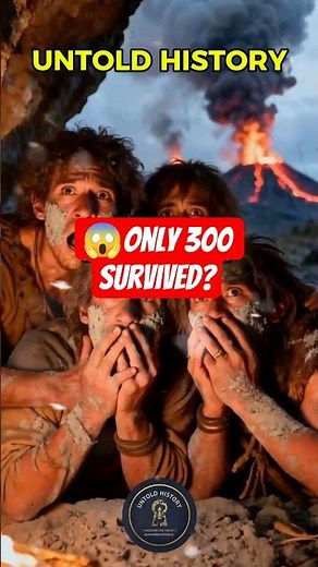 🌋 Only 300 Humans Left Alive? The Truth Behind the Toba Supervolcano Disaster #historyshorts