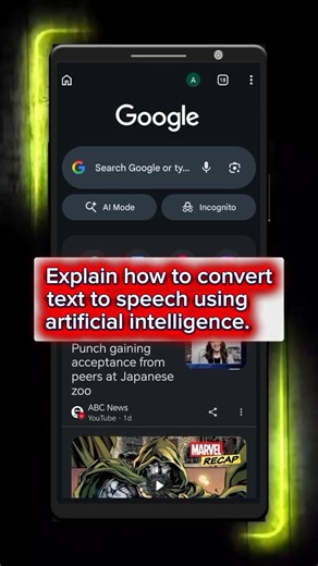 AI-powered text-to-speech conversion with a realistic voice #internet #shorts