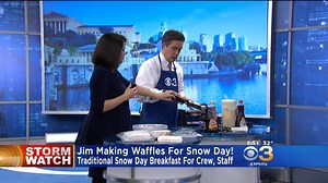 Chef Jim Donovan Fans cooked up some waffles during the #CBS3Snow coverage. What are you eating this morning? | CBS Philadelphia