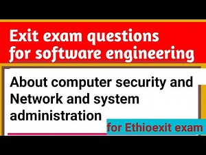 Software engineering exit exam(exit exa Questions for software engineering)