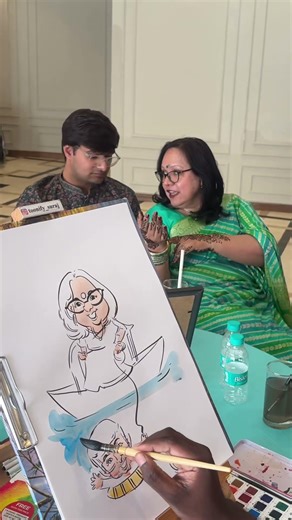 Live Caricature Drawing 🎨 | Turning Faces into Fun Art in Real Time!