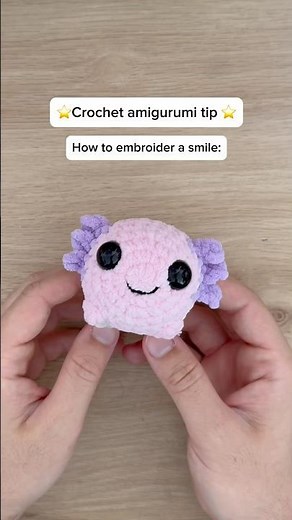 How to embroider a smile on your next Crochet Plushie ✨