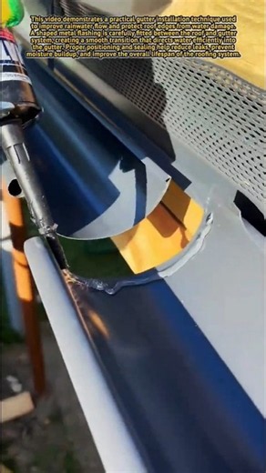 Simple Roofing Detail That Improves Drainage Efficiency and Durability. #RoofingHack #GutterTrick