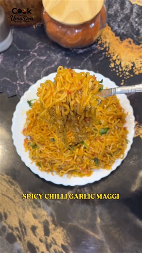Spicy Chilli Garlic Tomato Maggi 🌶️🍅 | Easy Maggi Recipe | Cook with UmaDevi