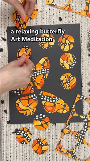 how to make a Neurographic Butterfly with Zen Circles (Art Meditation) 🦋 #mindfulart #meditativeart