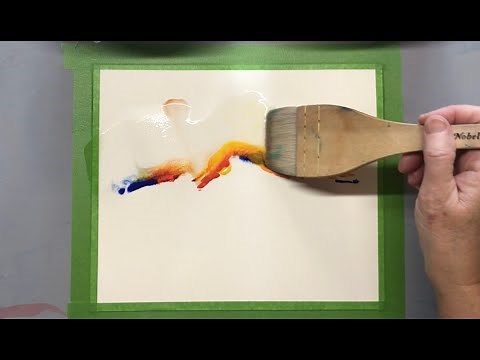 728 Warm Colours for this Abstract Watercolour Landscape Painting ~ Art By Susan King