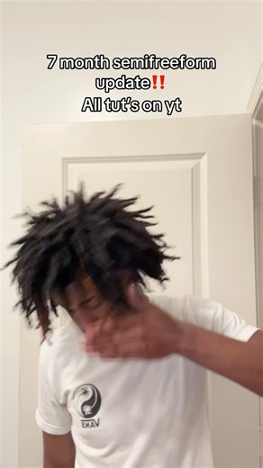 Drako on Instagram: "7 Month Semifreeform update - - - #semifreeformlocs #semifreeform #locs #hairupdate #hairdye #redhairdye #dyedhair #freeformlocs #freeformdreads #freeform"