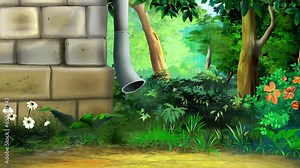 Gray mouse runs in nature 4K