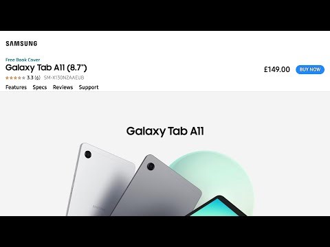 Galaxy Tab A11 WiFi 8.7 inch Tablet | Specs | Samsung UK · Samsung.com · 2026