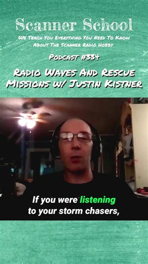Our latest podcast episode is out in your favorite 'pod app and also in video format on YT. This week, Justin Kistner joins me and we discuss storm spotting and weather chasing, configuring scanners for simulcast that were never designed for those systems, and migrations from analog to digital. If you'd like to be a guest on our podcast, please use the link on our website under