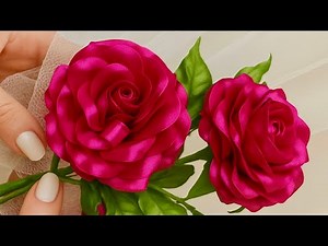 Easy Satin Ribbon Roses 🌸 DIY Flower Bouquet in Minutes