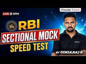 RBI | SPEED TEST | SECTIONAL MOCK | BY GOKULRAJ R SIR