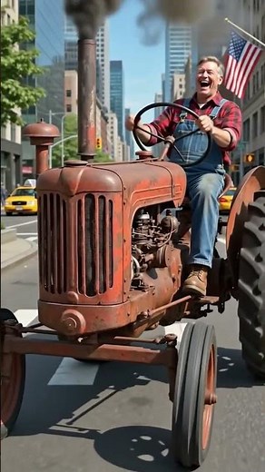 Driving a 70-Year-Old Vintage Tractor Through the City! 🚜 | Classic Farm Machine in Action #farming