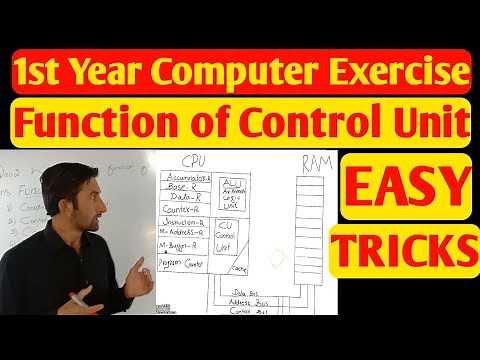What is the function of cu | function of control unit | control unit in CPU | 1st year computer