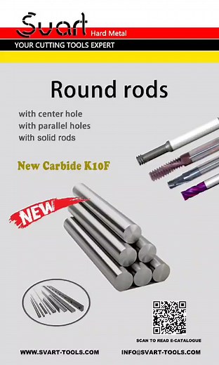 Expertise on Solid Carbide Rod that ensure to meet with Multi purpose application. Available with Center hole, Parallel hole both. Best universal grade K10F #SVART #K10F -SOLID CARBIDE ROD. | Svart Hardmetal