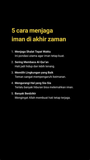 cara menjaga iman di akhir zaman
