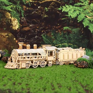 3D Wooden Train Puzzle Kit: DIY Mechanical Model Building - Etsy