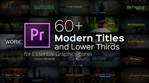 Modern Titles and Lower Thirds for Premiere Pro
