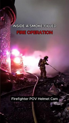 Inside a Smoke-Filled Fire Operation - Firefighter POV Helmet Cam
