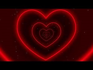 Free Neon Red Lights Love Heart Tunnel TikTok Trend Background Loop
