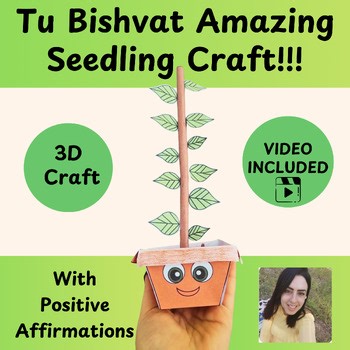 Tu B’Shvat 3D Seedling| Emotional Learning Craft | Positive Affirmations