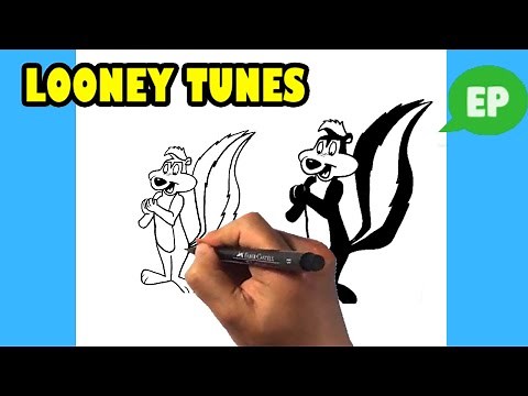 How to Draw Looney Tunes - Pepe Le Pew - Step by Step Beginners