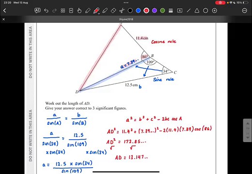 EDEXCEL GCSE Maths Paper 3 Higher June 2018 Summer Solutions