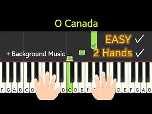 O Canada | piano tutorial easy 2 hands