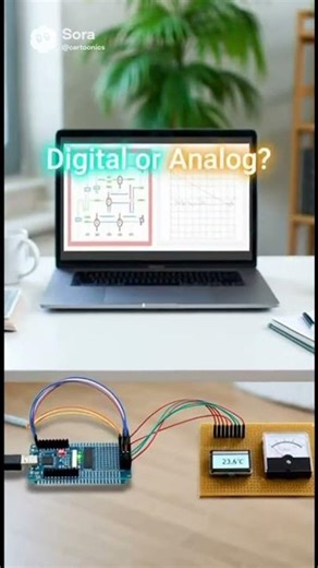 Digital vs Analog Circuits ⚡ Explained in 15 Seconds | Electronics Basics