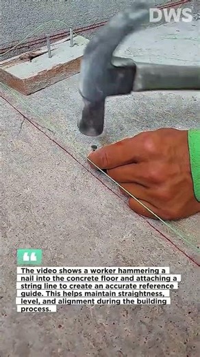 Construction Line Marking | Professional String Line Setup for Accurate Layout