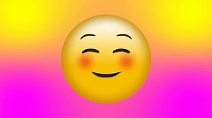 Blushing and smiling emoji Free Stock Video Footage